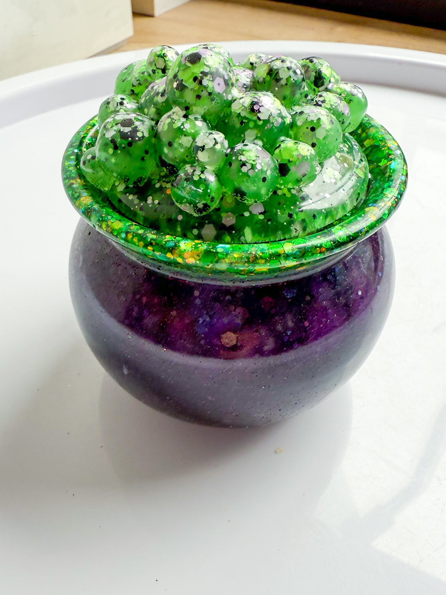 Bubbling cauldron - black bubbles (not green) - slight imperfect