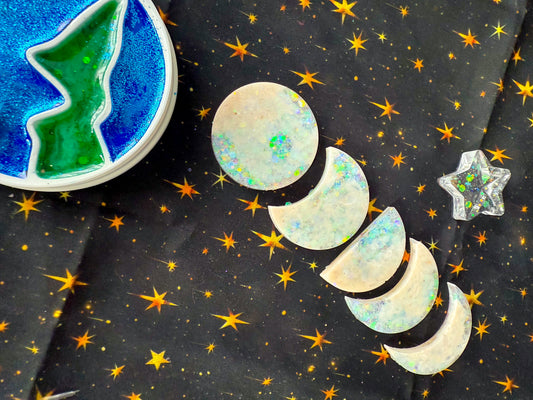 Moon Phases Resin Counters