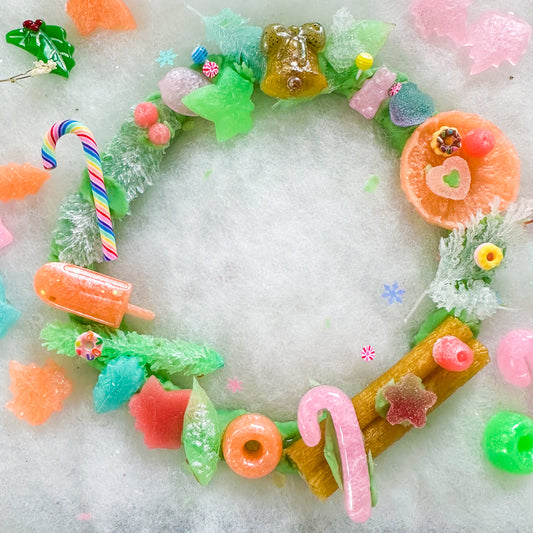 Reusable Candy Cane Christmas Wreath Crafting Kit
