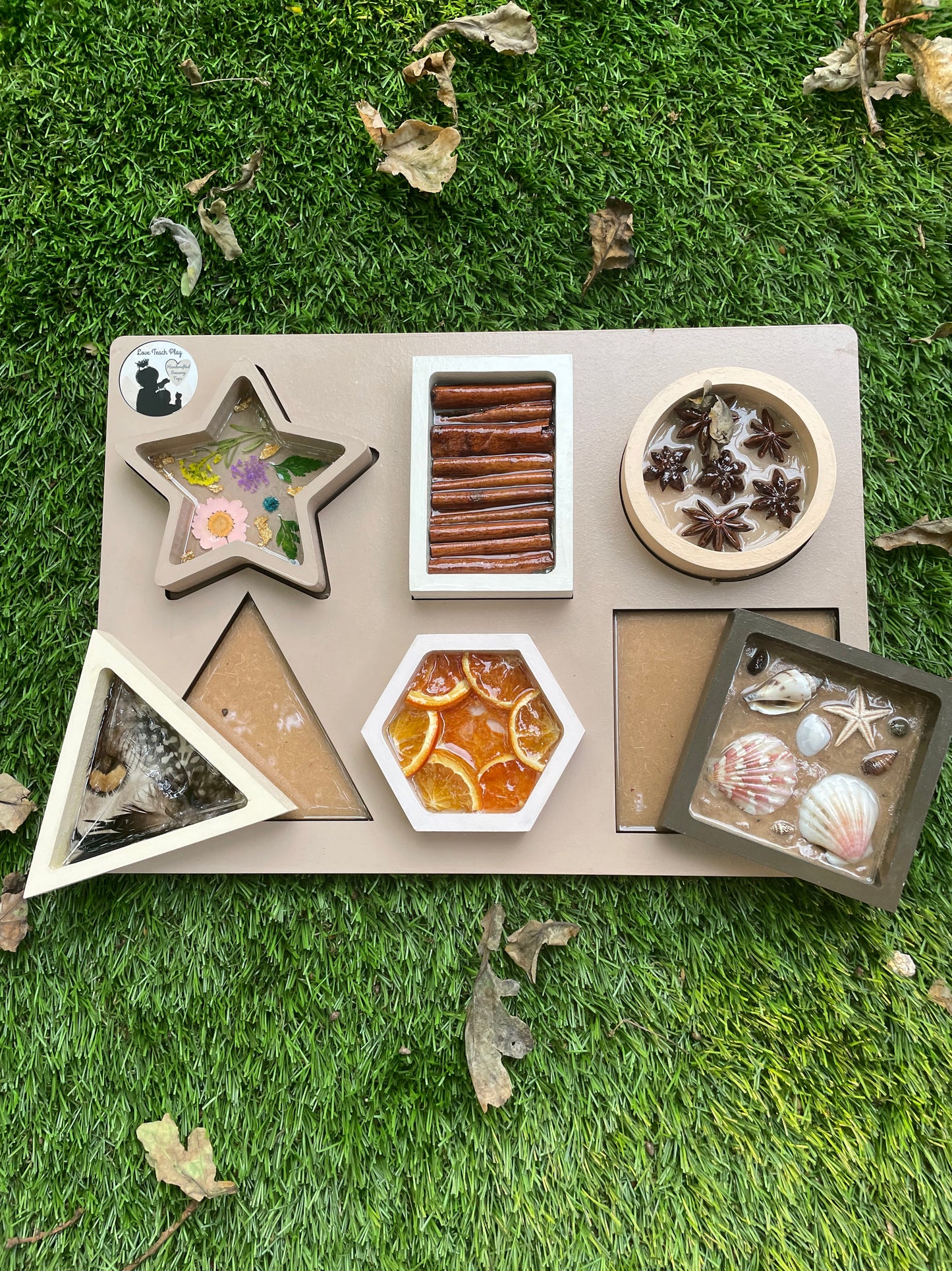 Sensory Stack and Match Shape Puzzles