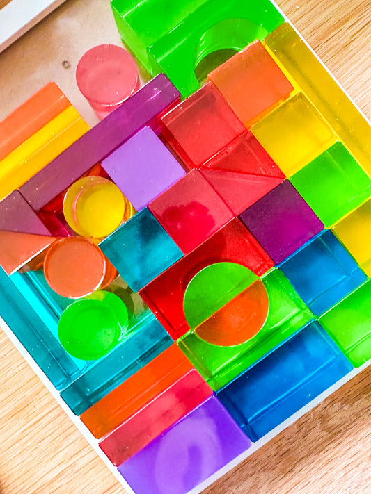 Rainbow Resin Building Blocks