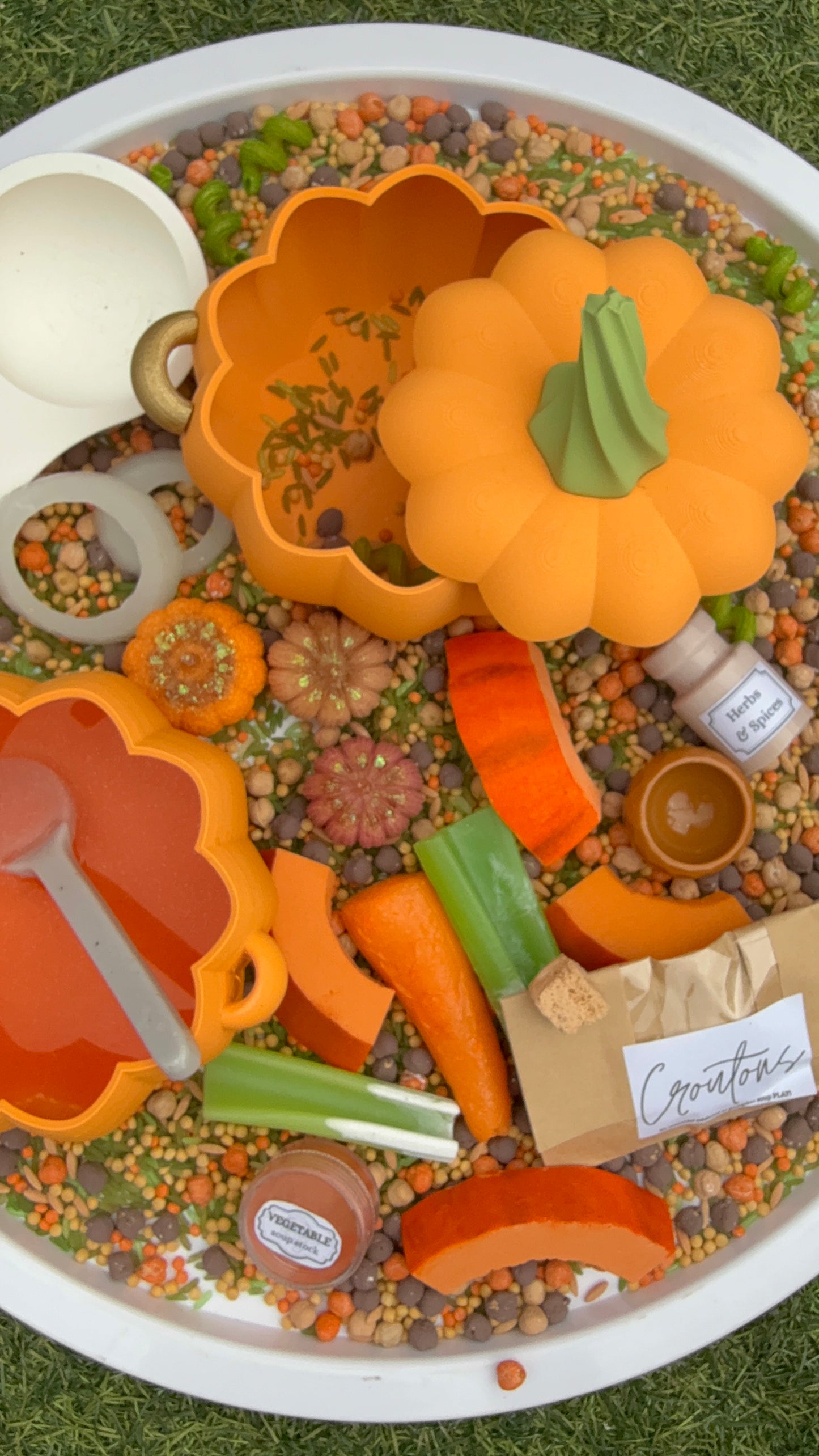 Pumpkin soup sensory kit