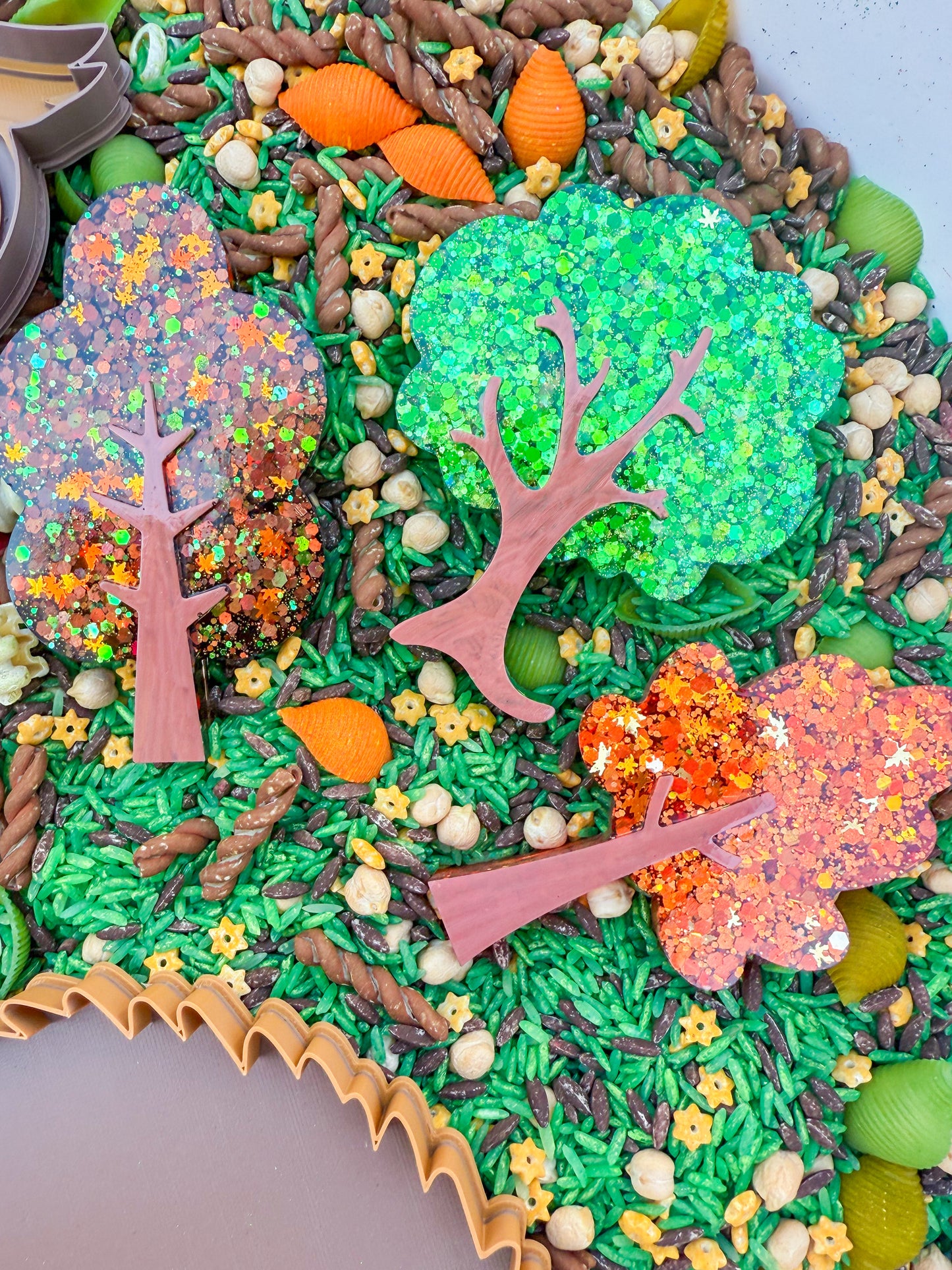 Autumn Glittering Chunky Trees