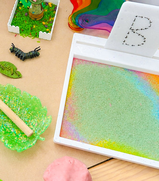 Glitter and Resin Mark Making Tray