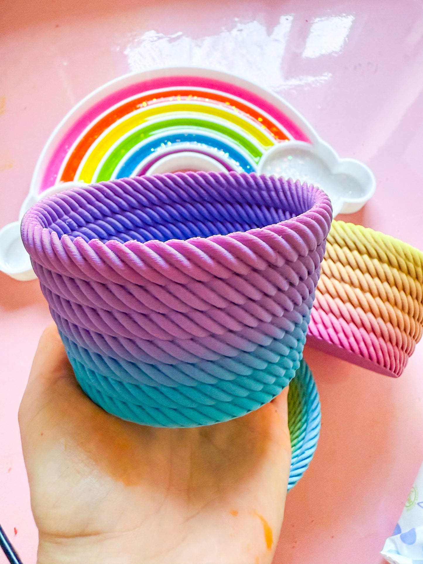 Rainbow Rope Sensory Bowls