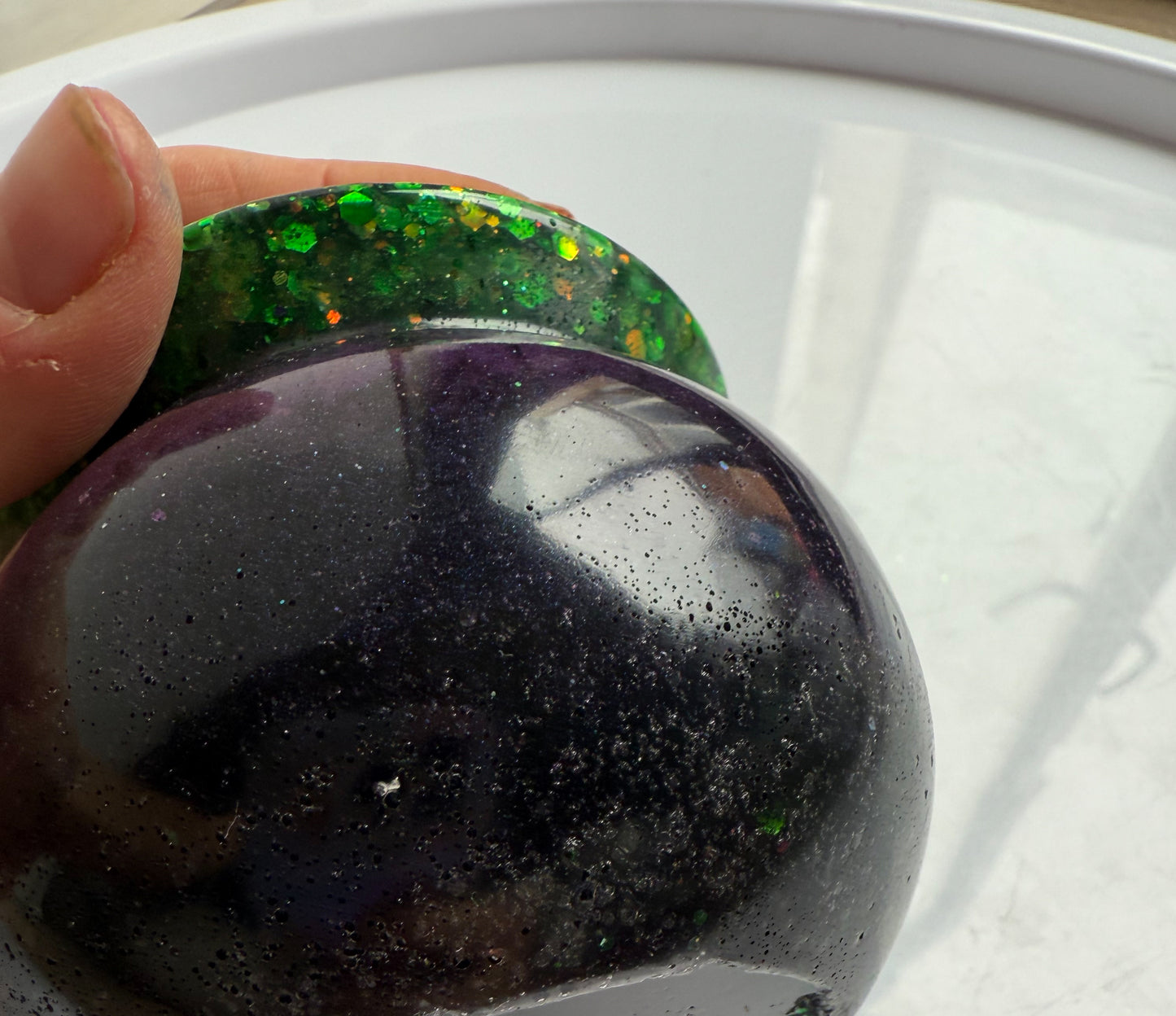 Bubbling cauldron - black bubbles (not green) - slight imperfect