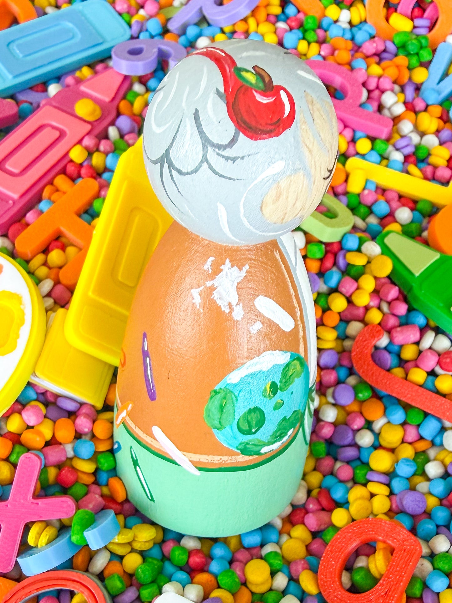 Exclusive Mucky Ducky x LTP teacher peg doll