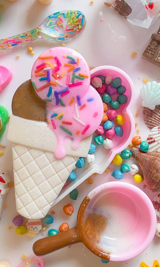 Sprinkles and Ice Cream Sensory Trinket, Spoon and Scoop