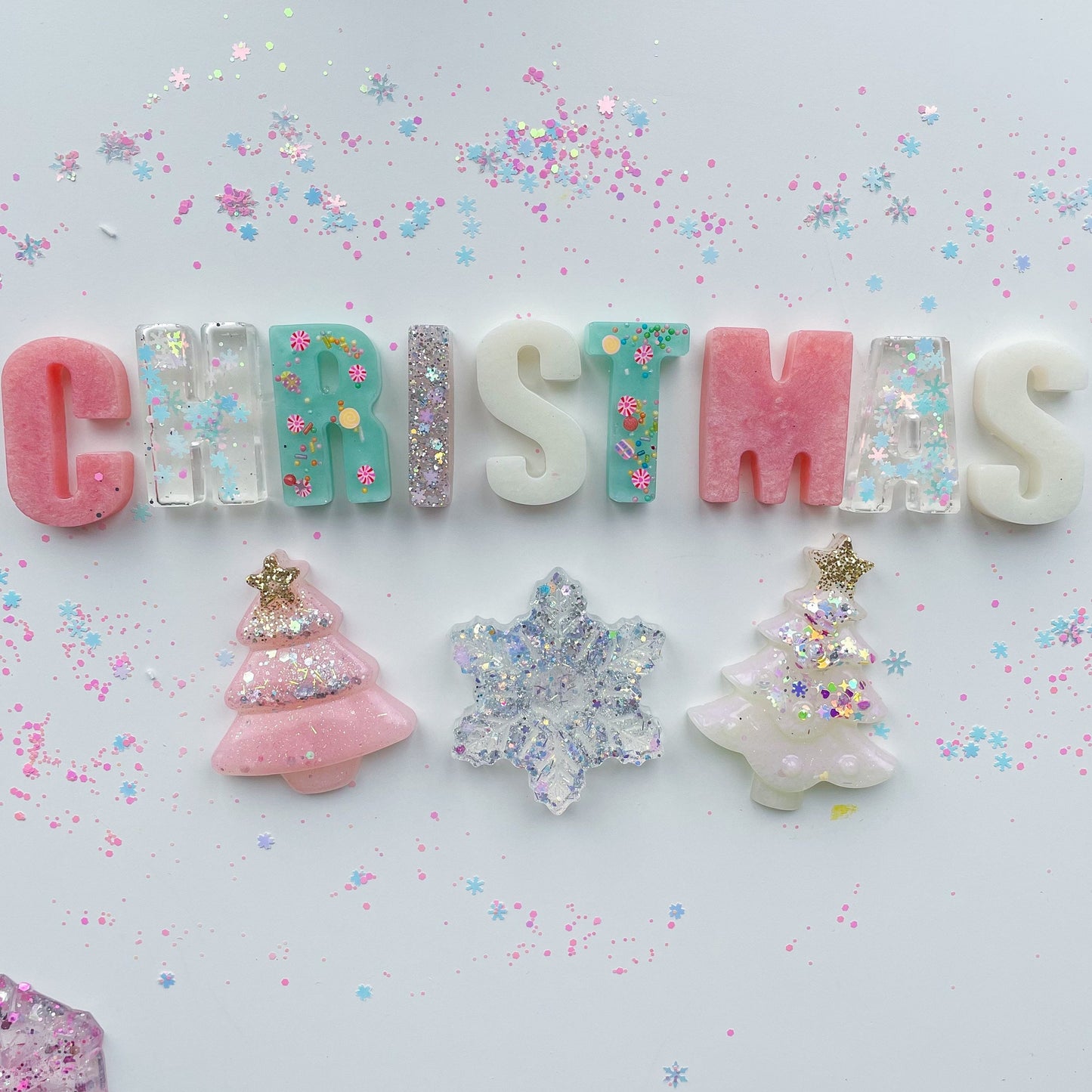 Christmas Fairy Topic Word, resin, glitter, sensory, play, learning, christmas, preschool, nursery, children, toddler, childminder
