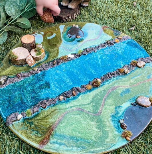 Woodland Playbase Diorama Sensory Play Landscape Small World 35cm