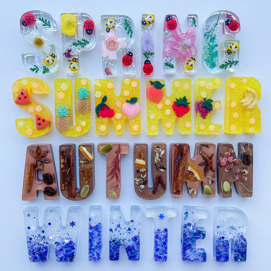 All Four Seasons Resin Topic Word Set