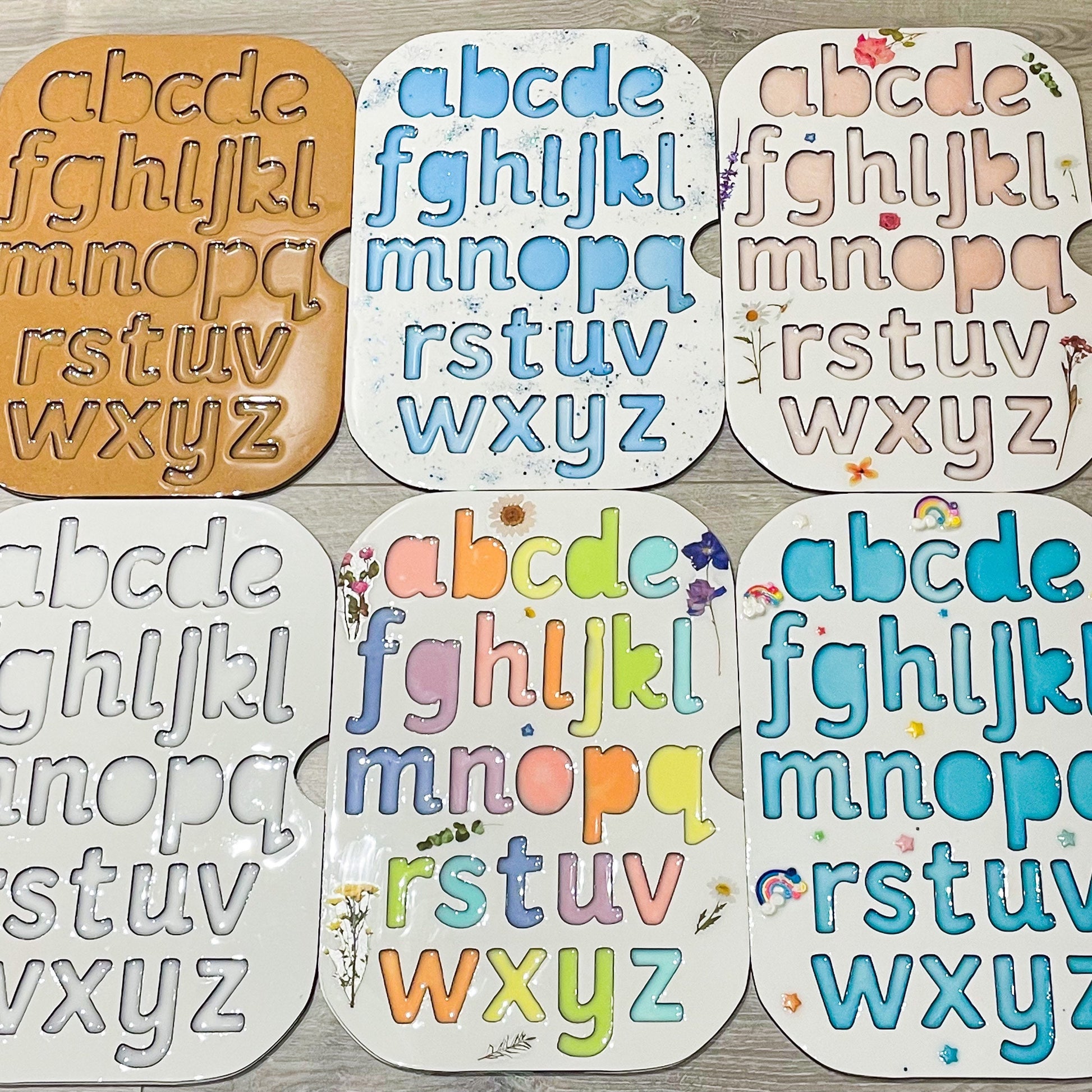 Plain White or Natural Alphabet and Number Trays for Flisat Table, literacy maths phonics reading writing counting