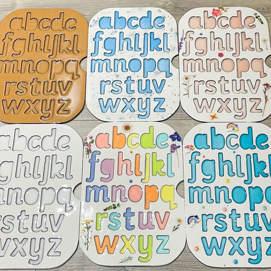 Plain White or Natural Alphabet and Number Trays for Flisat Table, literacy maths phonics reading writing counting