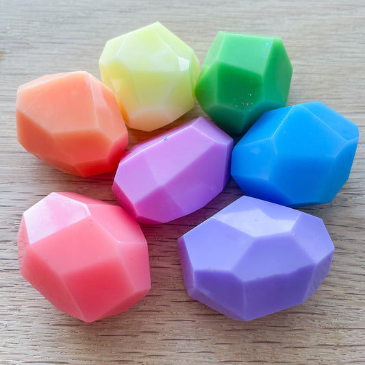 Pastel Rainbow Glitter Themed Chunky Sensory Gems