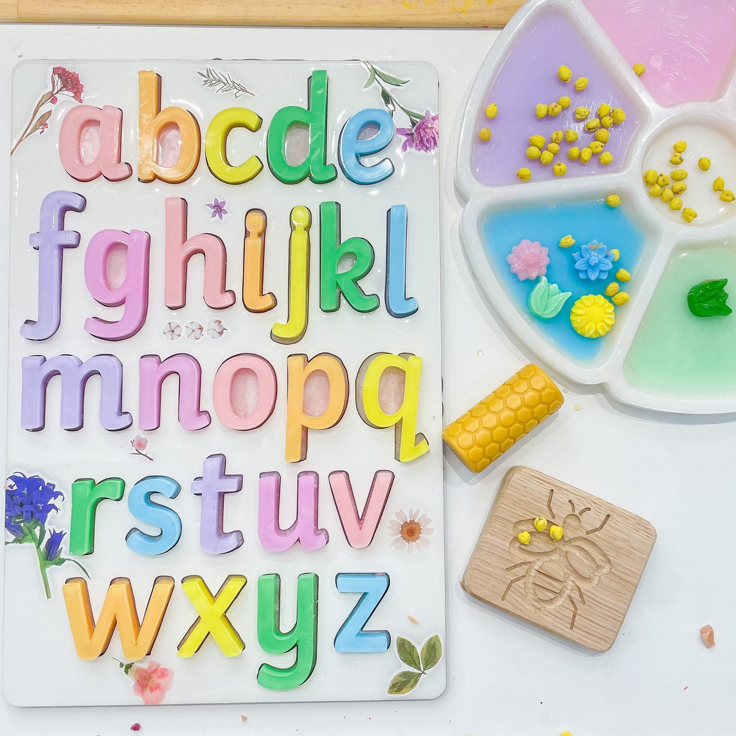 White Customised Number Trays for Flisat Table, literacy maths phonics reading writing counting