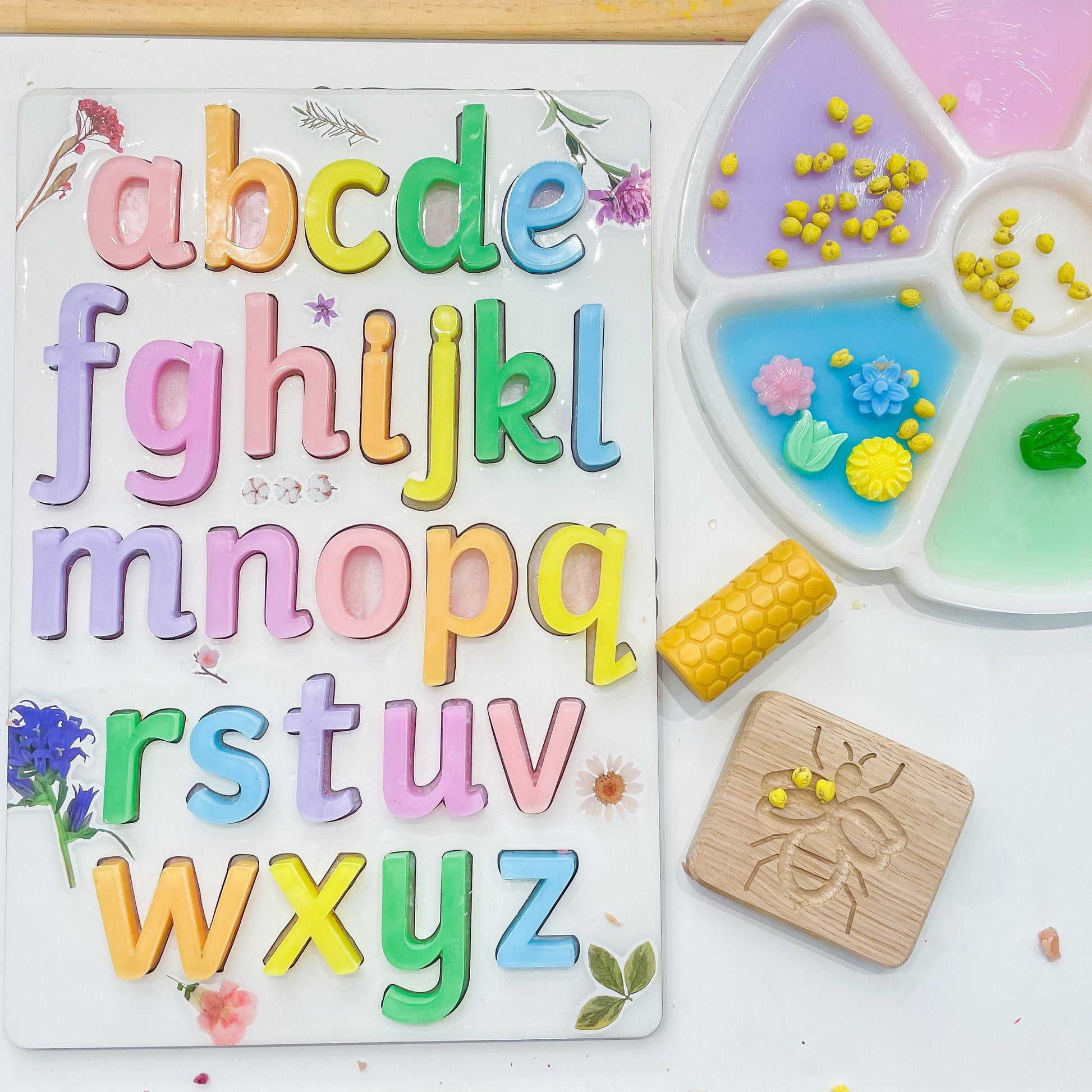 White Customised Number Trays for Flisat Table, literacy maths phonics reading writing counting