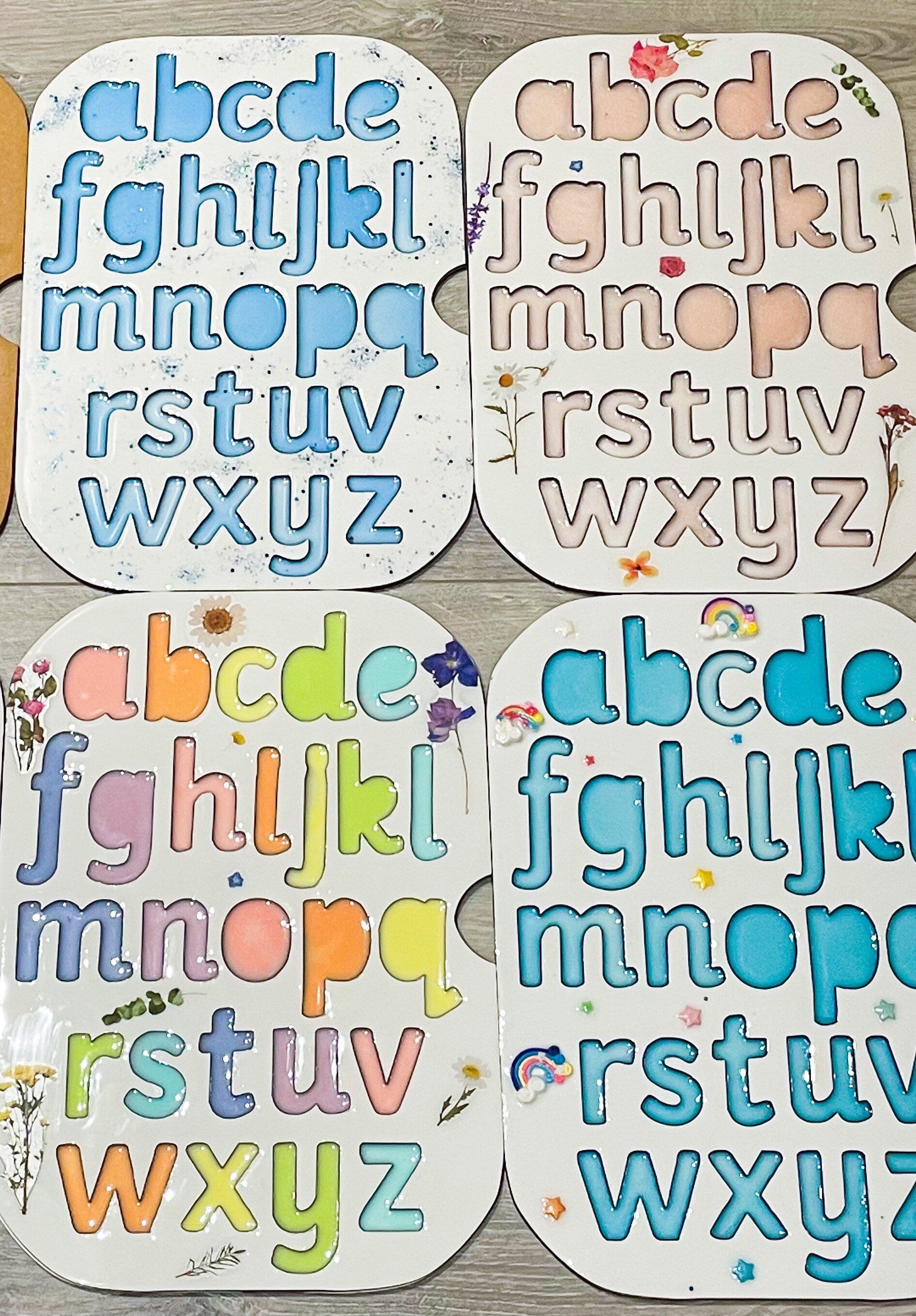 White Customised Alphabet Tray for Flisat Table, literacy maths phonics reading writing counting
