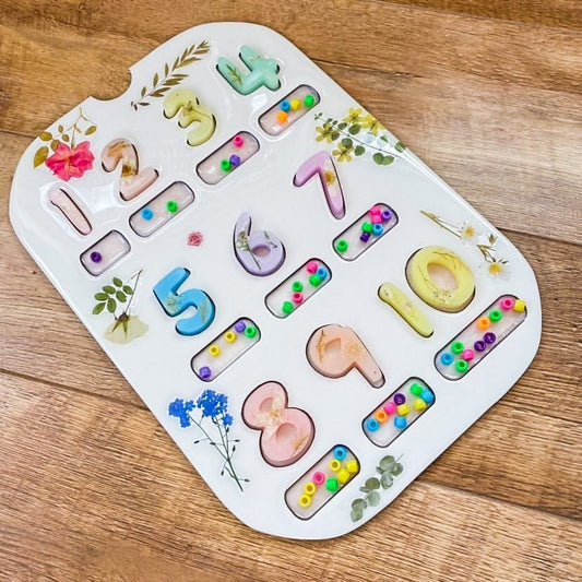 White Customised Number Trays for Flisat Table, literacy maths phonics reading writing counting