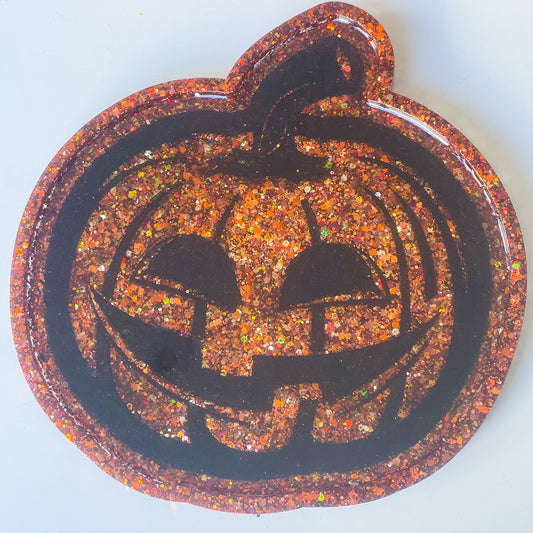 Autumn Halloween Glittery Pumpkin Sensory Tray