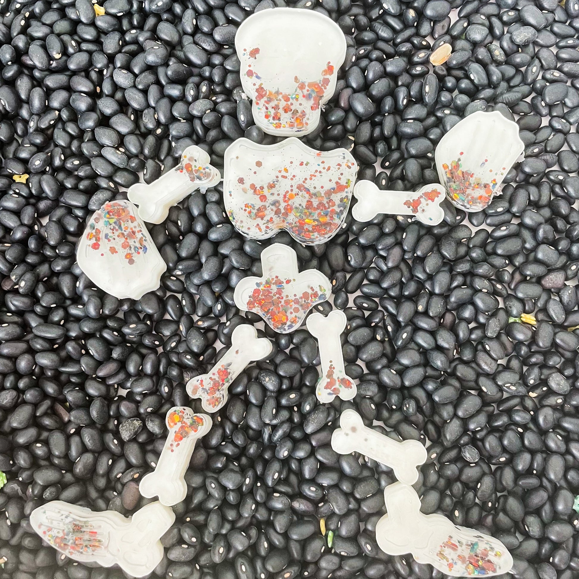 Halloween Skeleton Puzzle Resin Children Toys Messy Play Loose Parts Pretend Imaginative Learning