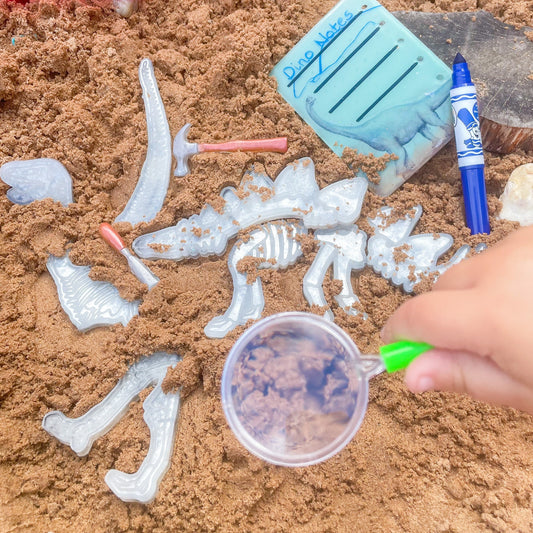Dinosaur Palaeontology Kit Stegosaurus T.Rex Dig Children Toys Messy Play Loose Parts Pretend Imaginative Learning Sand Science