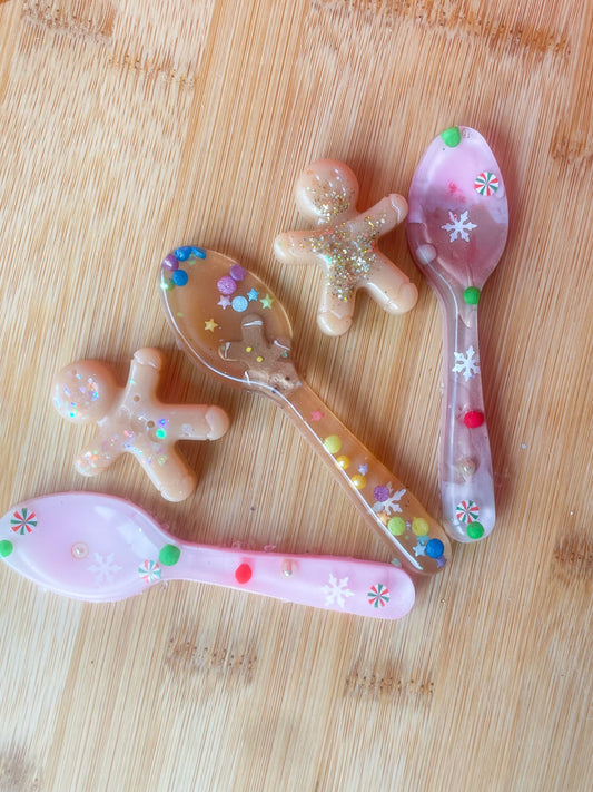Sensory Gingerbread Spoon Trio Potion Children Toddlers Play STEM Pretend Imaginative