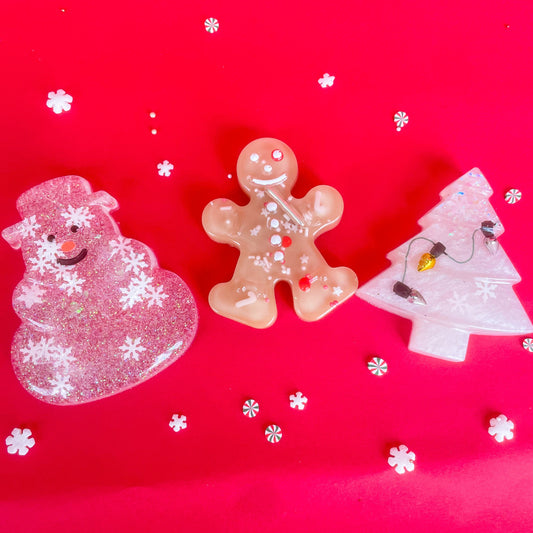 Chunky Snowman Tree Gingerbread Trio