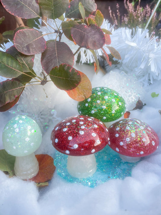 Resin Chunky Winter Toadstools