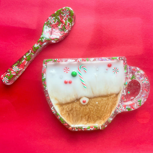 Mini Grinchy Hot Choc Sensory Tray Set Toys Children Toddlers Play Messy Play