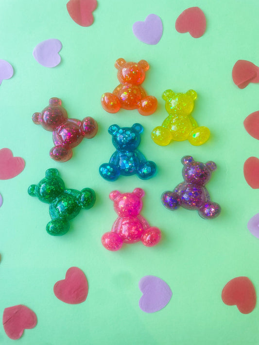 Rainbow of Love Chunky Resin Teddies