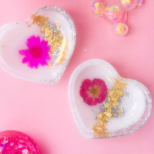 Heart and Flower Resin Bowls Mini Set
