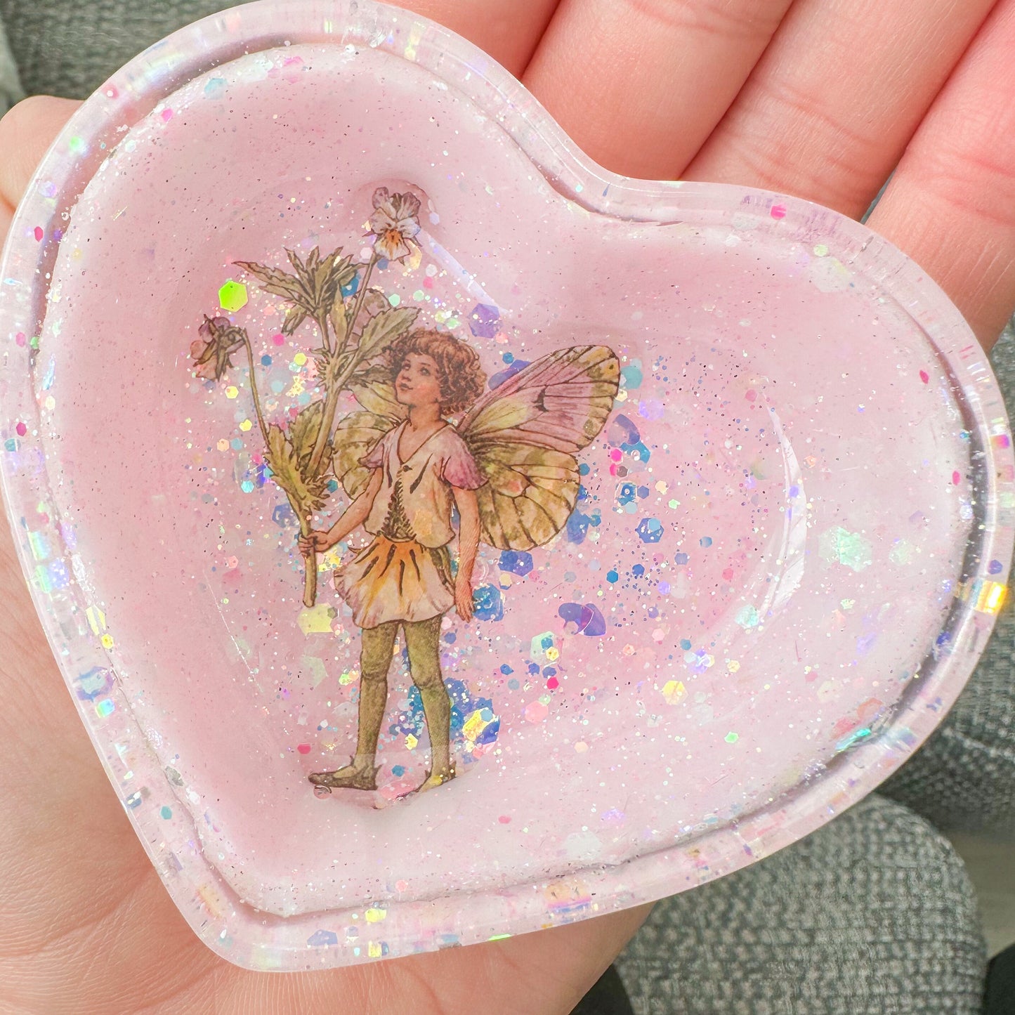 Enchanted Flower Fairy Resin Bowls Mini Set Loose Parts Playdough Spring