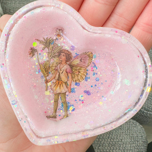Enchanted Flower Fairy Resin Bowls Mini Set Loose Parts Playdough Spring