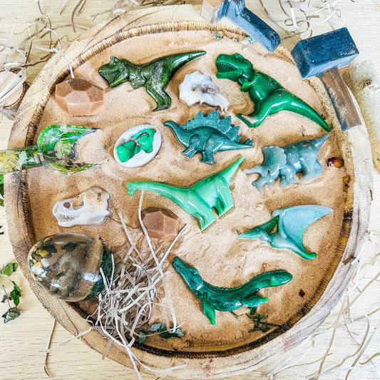 Dinosaur World Kit Stegosaurus T.Rex Dig Fossils Children Toys Messy Play Loose Parts Pretend Imaginative Learning Sand Science