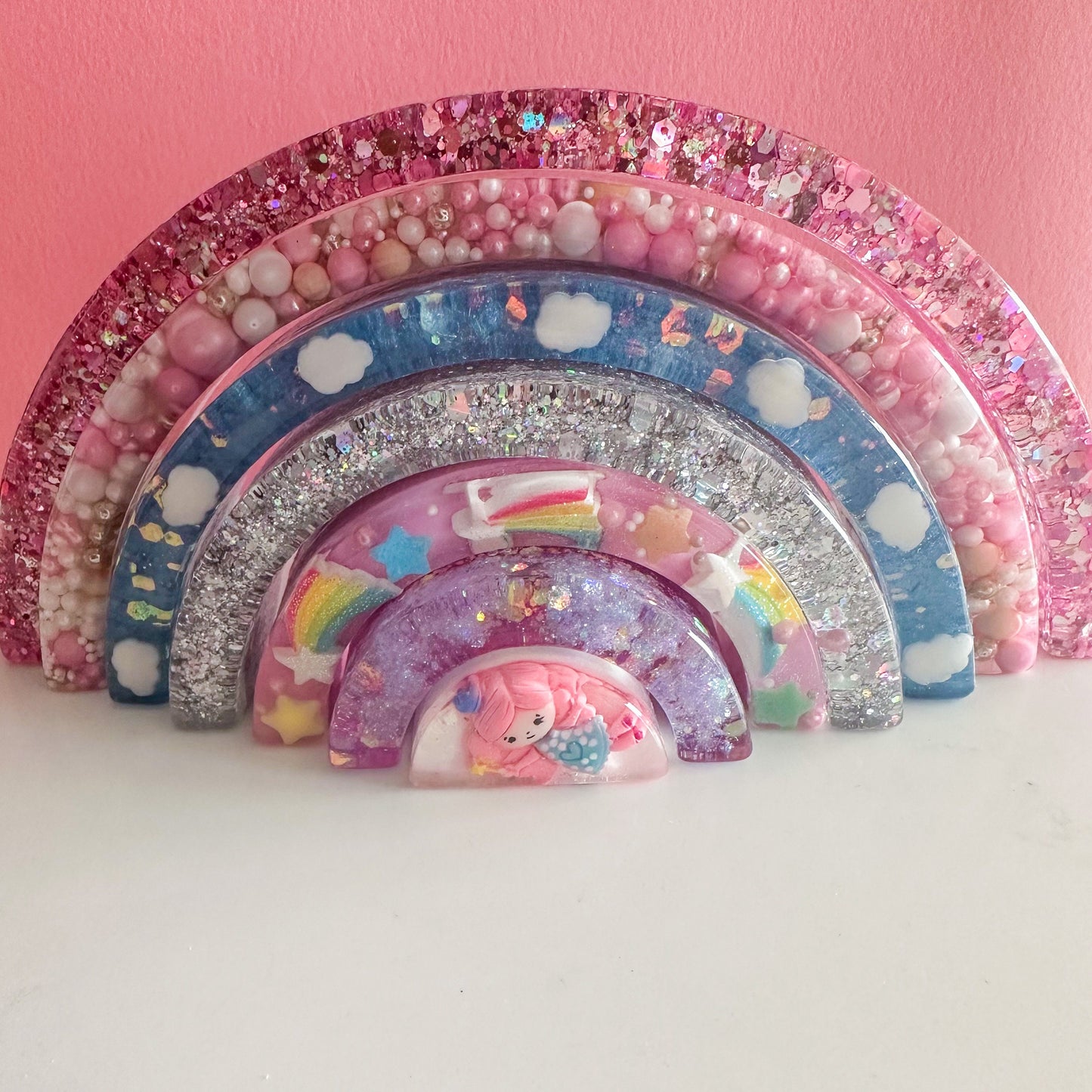 Fairytale Theme Magic Resin Rainbow Stacker