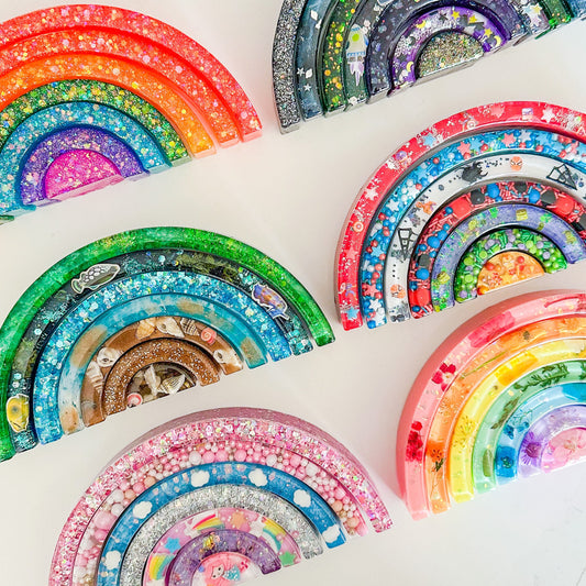 Custom**Design Your Own Resin Rainbow Stacker