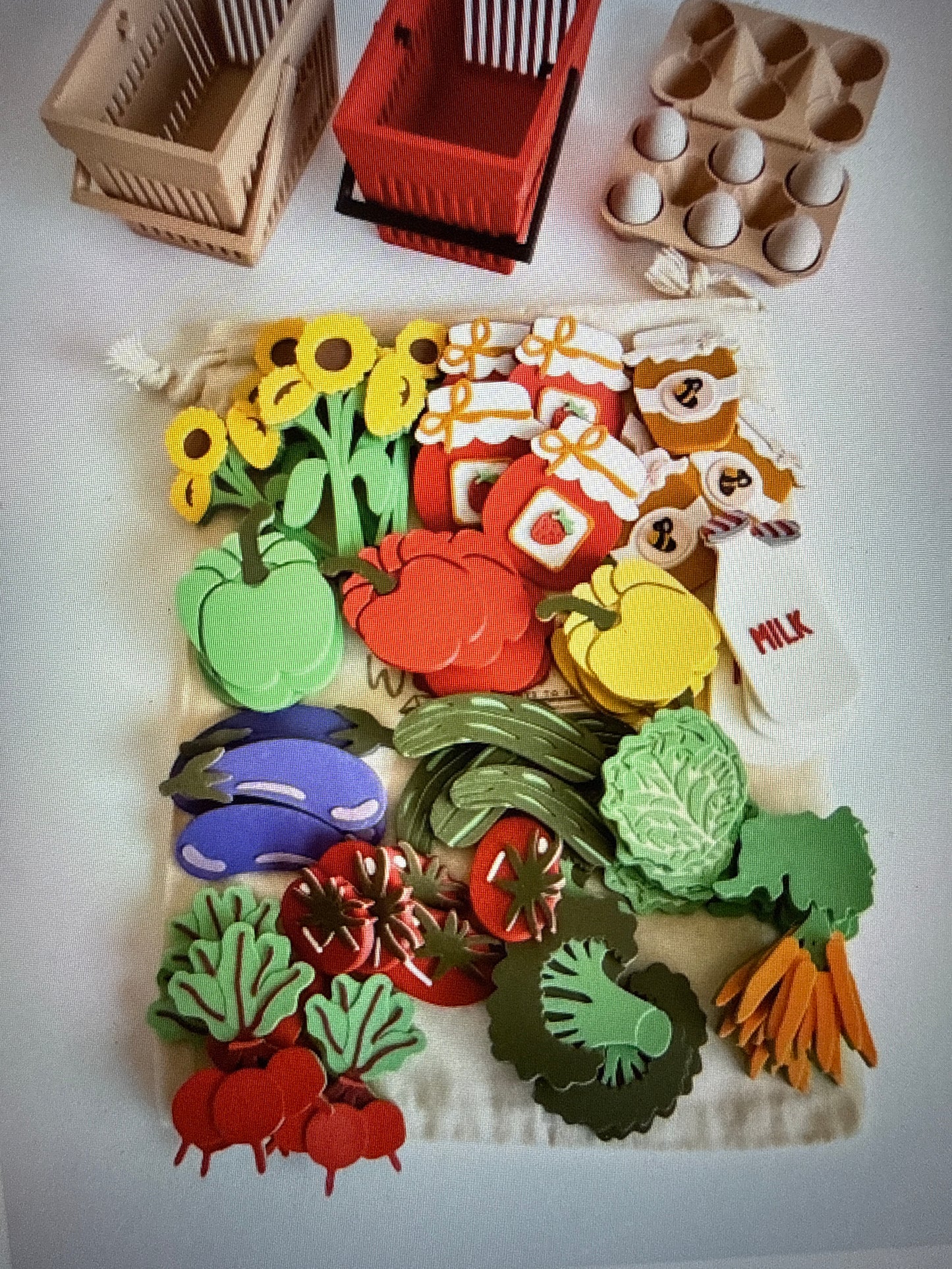 Custom veg and recycling loose parts