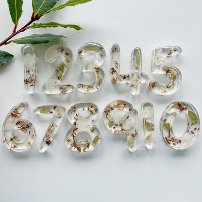 Child Friendly Rainbow Resin Numbers 1-10 XL and Regular Size