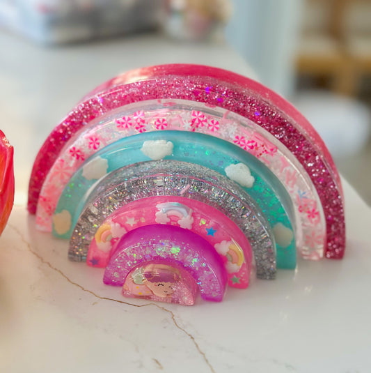 Fairytale Theme Magic Resin Rainbow Stacker