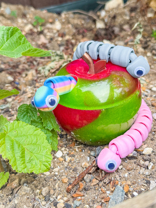 Rosy Apple and Wriggly Worm Pal Trinket Set