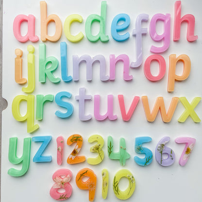 Child Friendly Rainbow Resin Numbers 1-10 XL and Regular Size