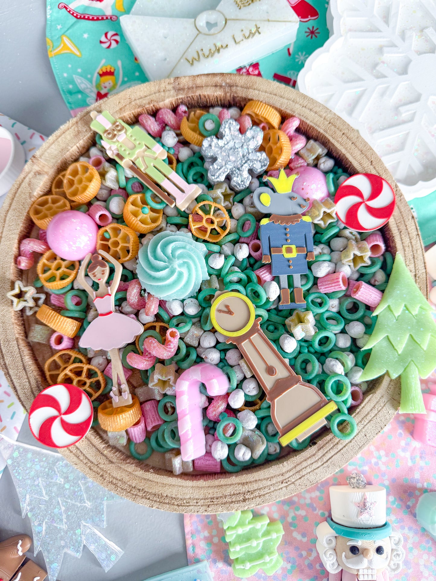 Extraordinary Nutcracker Sensory Play Tray Mix
