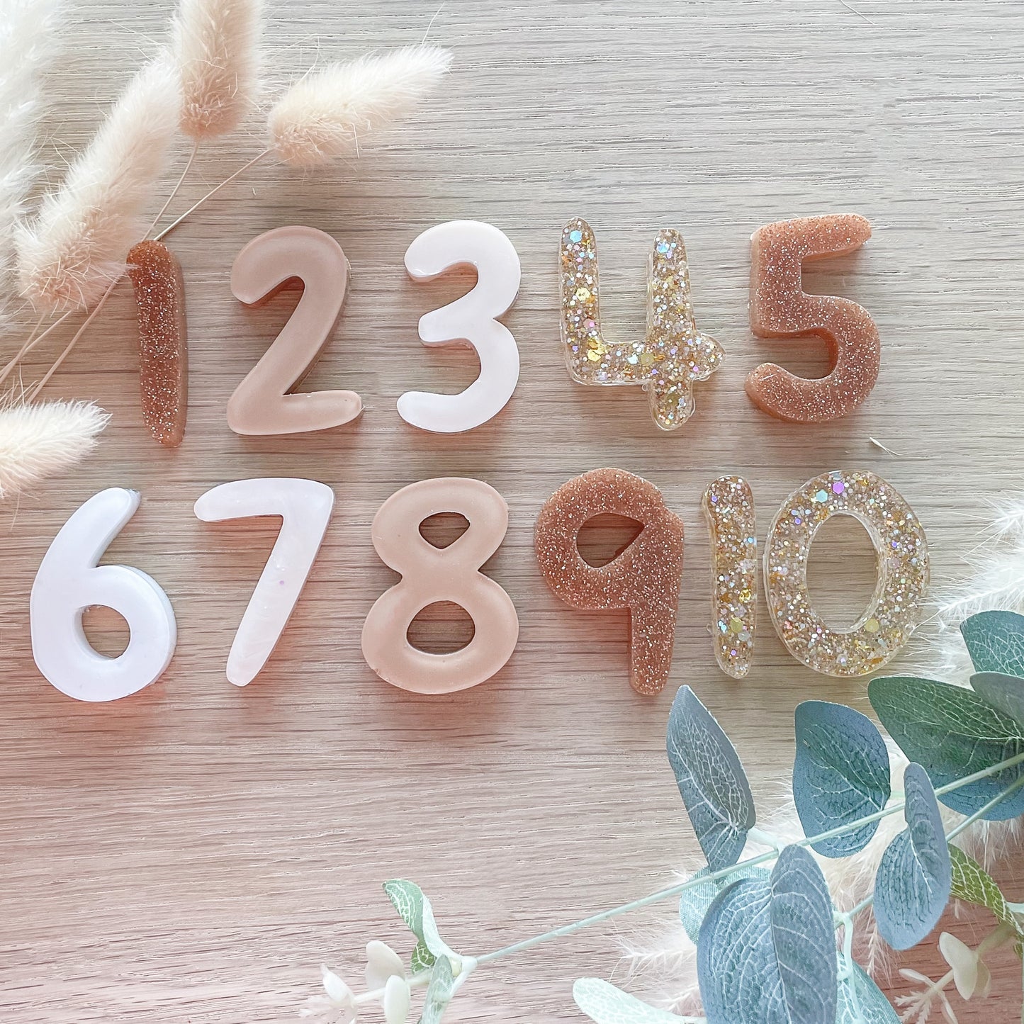 Child Friendly Rainbow Resin Numbers 1-10 XL and Regular Size