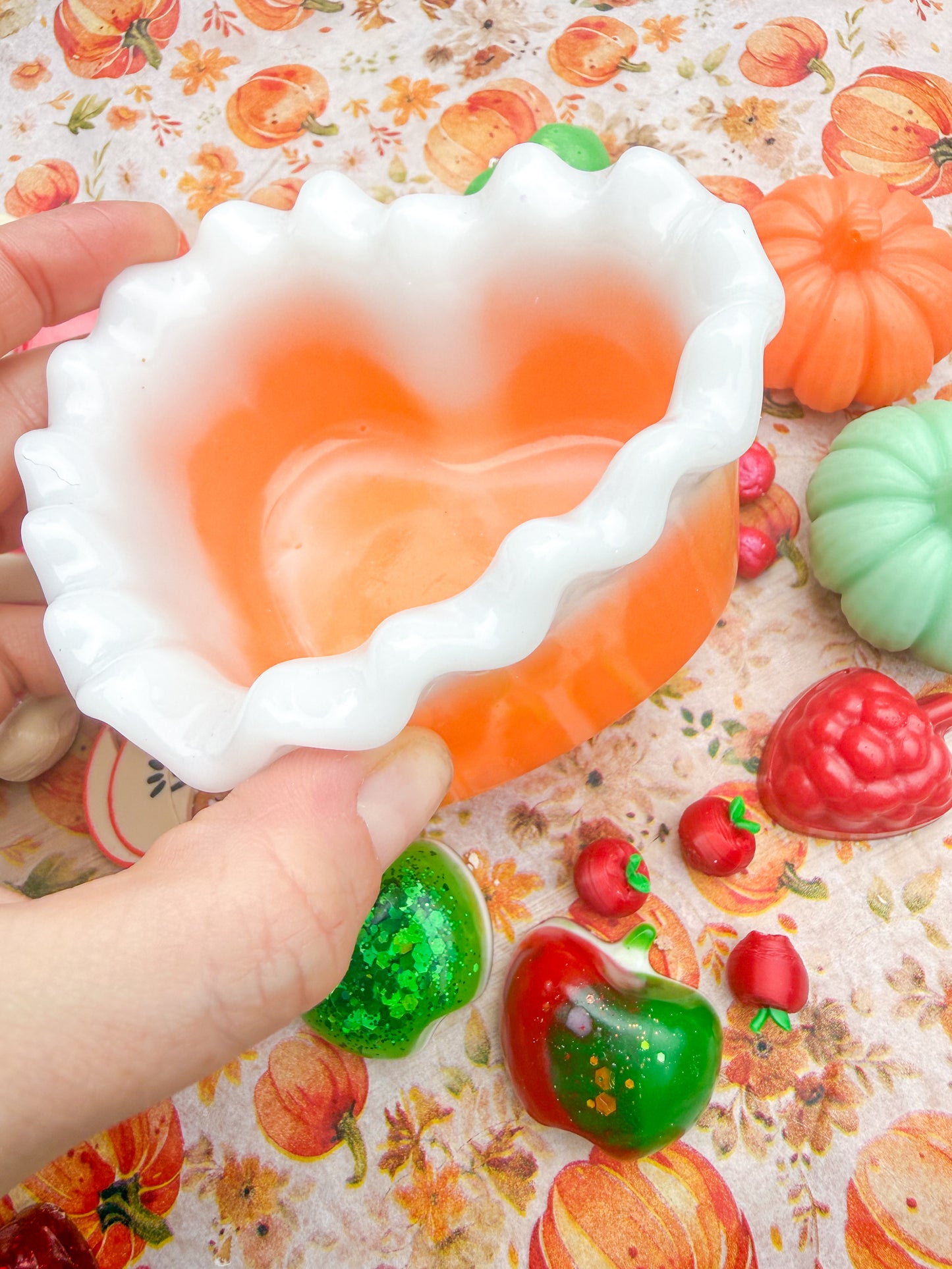 Pumpkin heart ripple dish