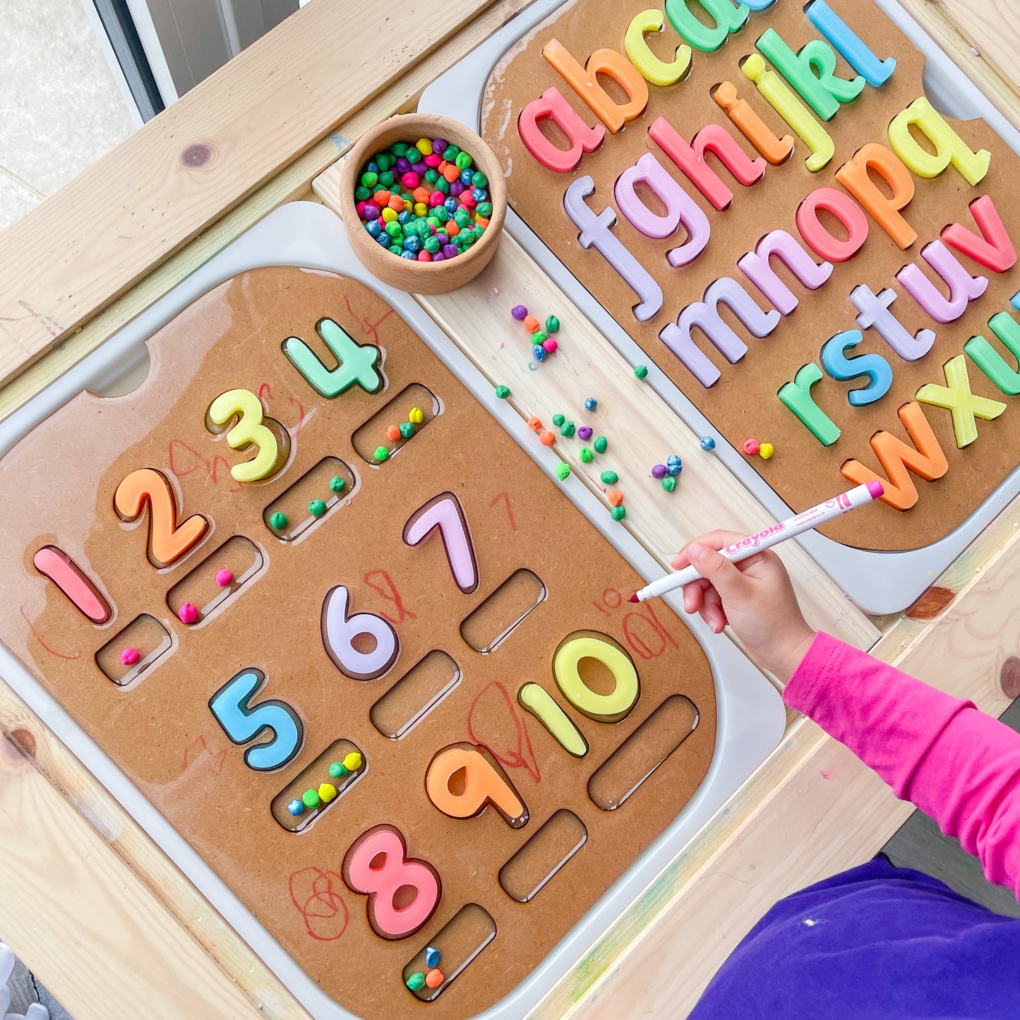 Child Friendly Rainbow Resin Numbers 1-10 XL and Regular Size