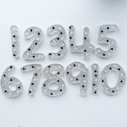 Child Friendly Rainbow Resin Numbers 1-10 XL and Regular Size
