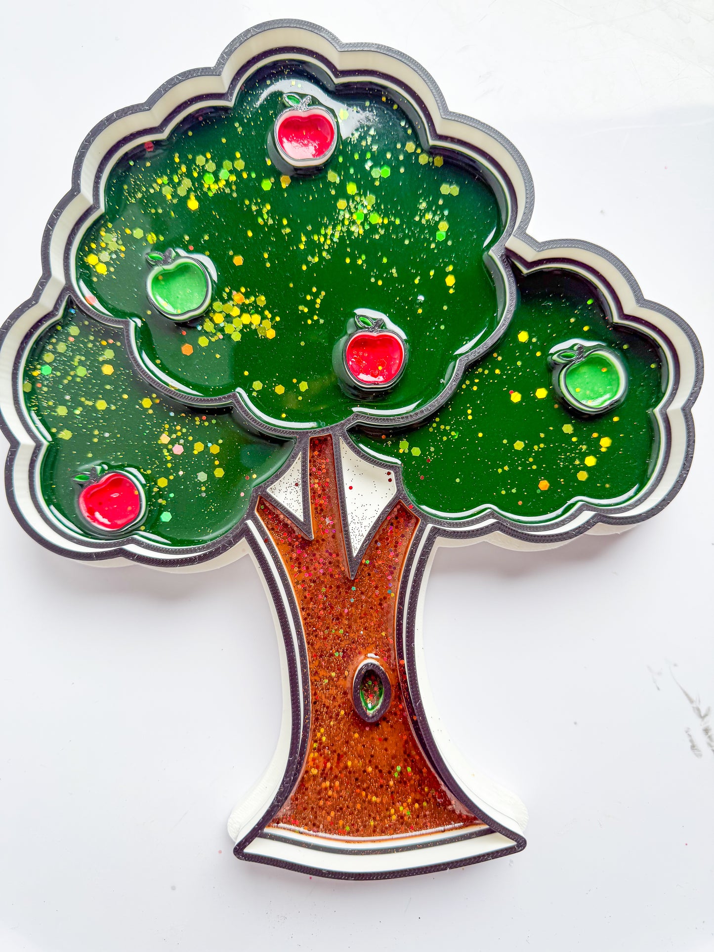 Apple tree tray - slight imperfection at back