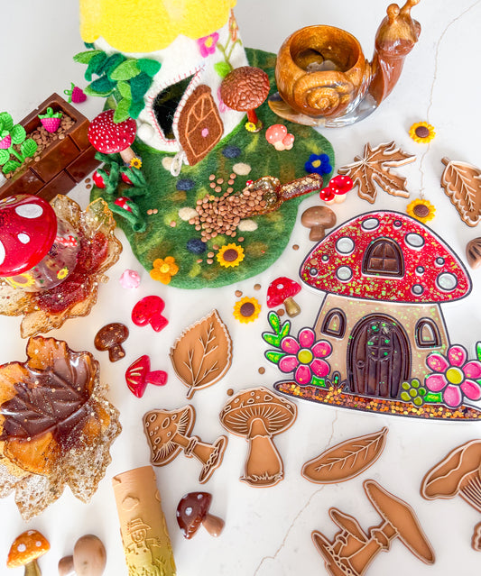 Enchanted Mushroom Cottage Tinker Tray