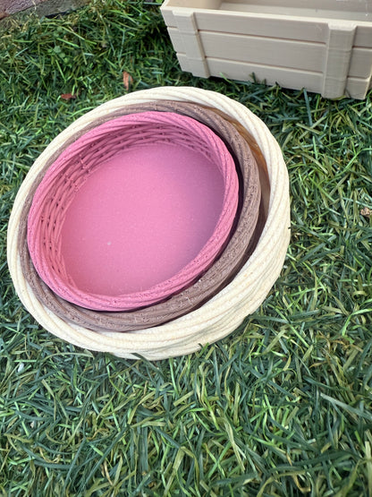 Mini Nesting 3D Printed Woven Baskets