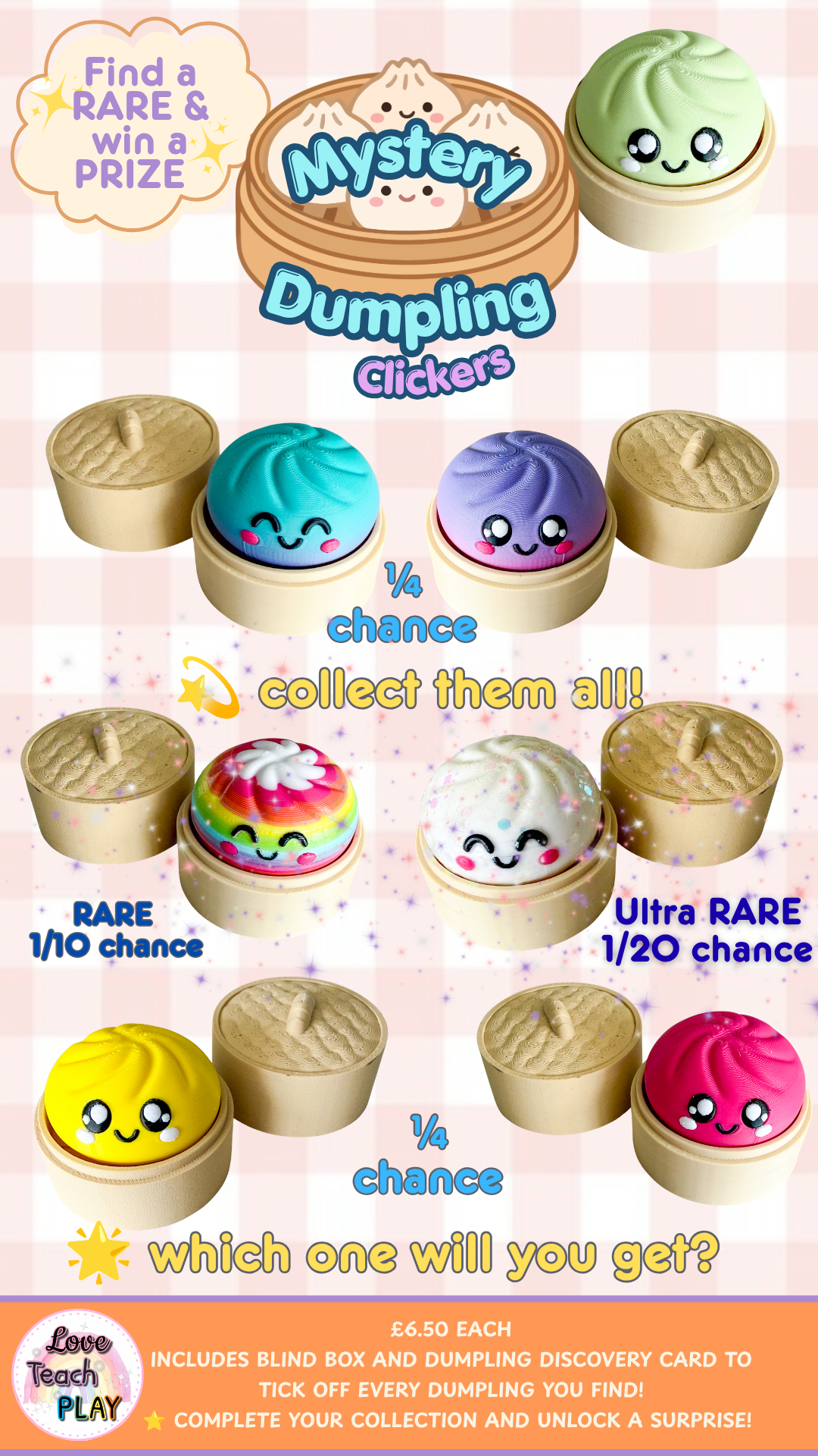 Mystery Dumpling 🥟 Clicky Fidget *BLIND BOX* 💫